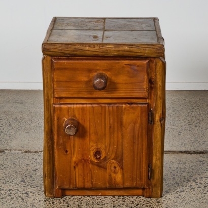 A Rustic Solid Wood Storage Cabinet