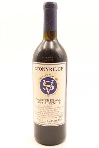 (1) 1996 Stonyridge Vineyard Larose, Waiheke [BC96] (TS)