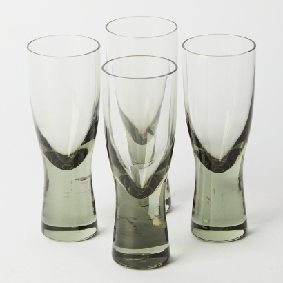 Four Holmegaard Smokey Shot Glasses