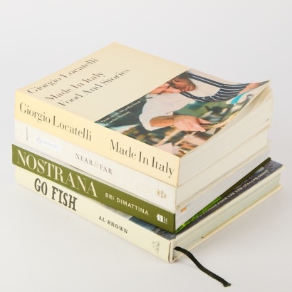 A Collection of four Cookbooks. Made in Italy, Near and Far, Go Fish and Nostrana