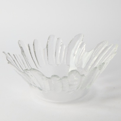 A Vintage 1970s Crister Sjogen for Lindshammer Sweden Glass Bowl