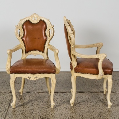 A Pair of French Style Armchairs