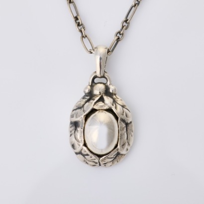 Georg Jensen, 44cm Sterling Silver Pendant