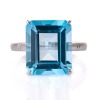 9ct White Gold, 10.56ct Blue Topaz Cocktail Ring