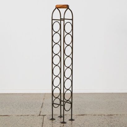 An 8 Bottle Freestanding Wine Bottle Holder