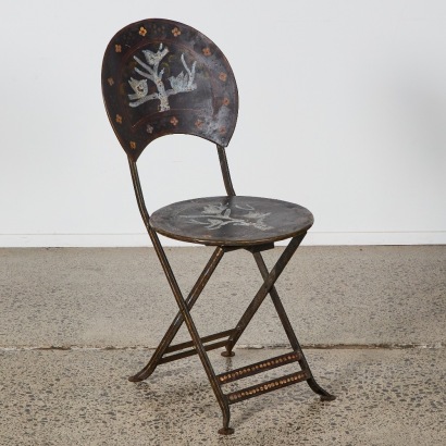 An Art Deco Rastetter Folding Chair