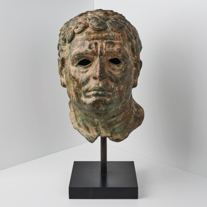 A Replica Bronze Bust of The Man from Delos, Italy