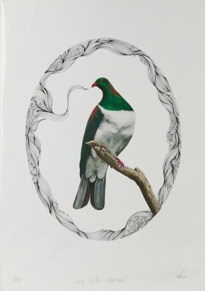 A 'Song of the Kereru' by Joe Mcmenamin Original Print