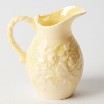 An Antique Green Labelled Irish Belleek Jug