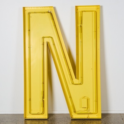 A Large Neon Capital N