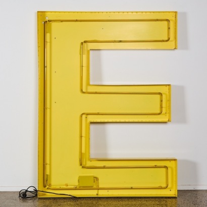 A Large Neon Capital E