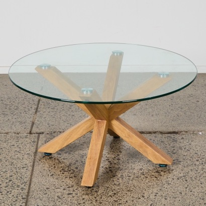 A Modern Geometric Circular Side Table