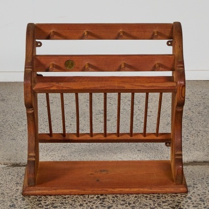 An Antique Penny Pine Plate Holder