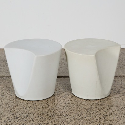 A Pair of Italian &sbquo;&Auml;&uacute;Apple&sbquo;&Auml;&ugrave; Stools Designed By Egido Panzera