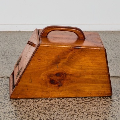 A Vintage Solid Wood Shoe Shining Box
