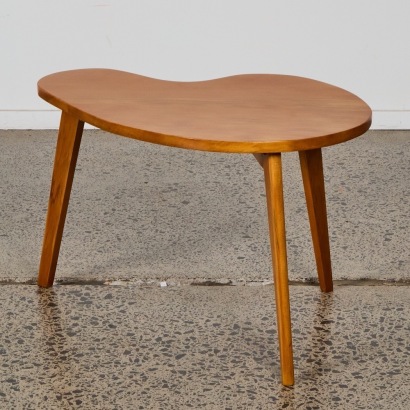 A Mid Century Kauri Kidney Shaped Side Table
