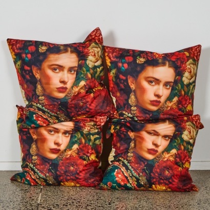 A Set of Four Frida Kahlo Style Pillows