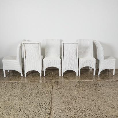 A Set of Six Lloyd Loom Dining Chairs
