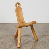 A Spanish Brutalist Carved Chair