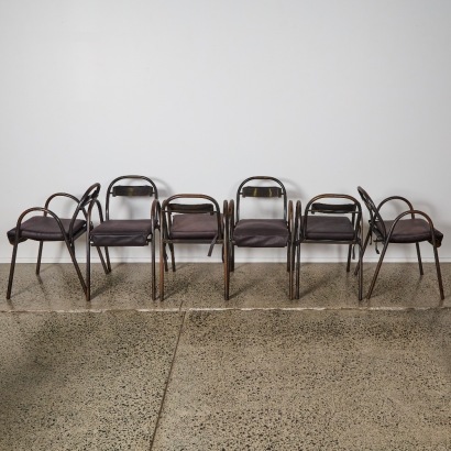 A Suite of Six 1950s Tolix Chairs