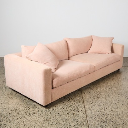 A David Shaw Feather Sofa in Pink