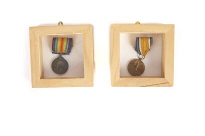 Two Framed WWII Service Medals