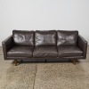 A 'Copenhagen' Chocolate Mid-Century Style Leather Sofa