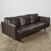 A 'Copenhagen' Chocolate Mid-Century Style Leather Sofa - 2