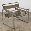 A Grey Leather Wassily Style Chair
