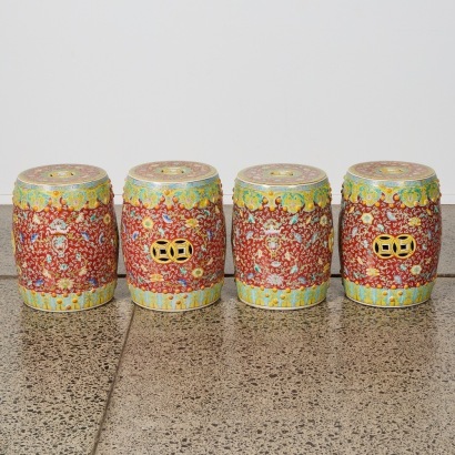 Four Antique Chinese Porcelain Stools