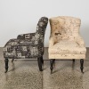 A Pair of Mismatched French Style Wing Back Armchairs