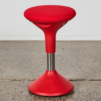 A Red balance stool