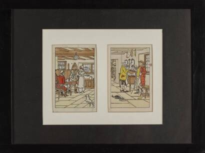 Two Framed Coloured Book Plates