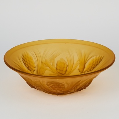 An Art Deco Frosted Glass Bowl