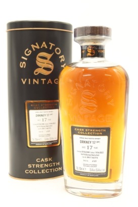 (1) Signatory Vintage Cask Strength Collection 2005 Highland Park 17 Year Old 1st Fill Oloroso Sherry Butt Single Malt Scotch Whisky, Orkney, 55.4% ABV (GB)