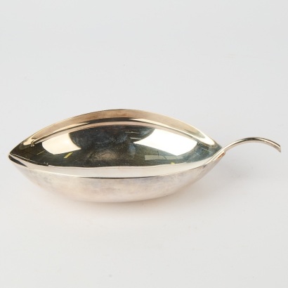 A Mid-Century Christofle France Silverplate Leaf Shaped Bowl, designed by Tapio Wirkkala