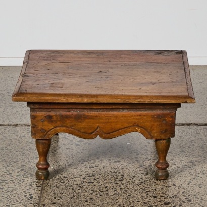 A Small Rustic Wooden Coffee Table