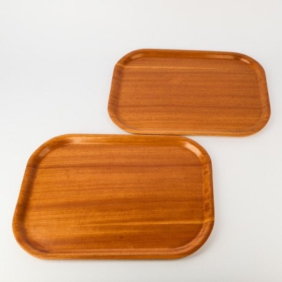 A Pair of Vintage Presscraft Melamine Trays, Made in NZ