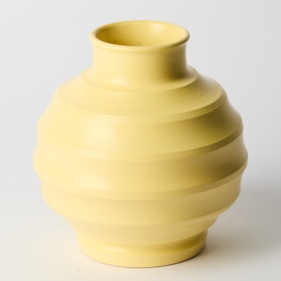 A Keith Murray Yellow Ribbed Vase