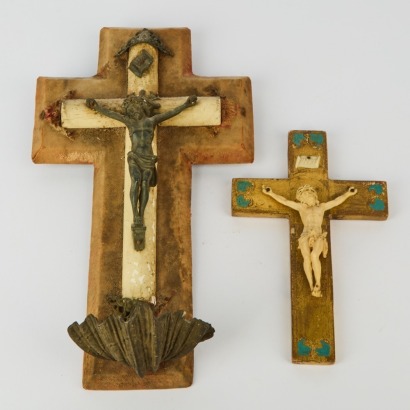 A Pair Of Vintage Crucifixes