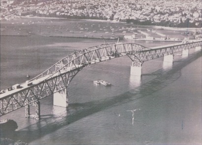 A Print of The Construction of The Auckland Harbour Bridge