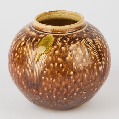 A Len Castle Salt Glazed Crum Brickworks Ovoid Vase