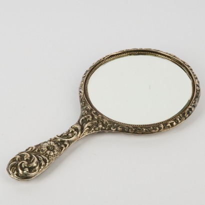 An Antique Silver Make up Mirror
