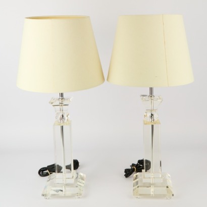 A Pair of Crystal Table Lamps