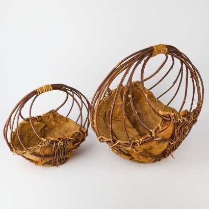 A Pair of Northern Plains Native American Spirit Baskets