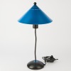 A Postmodern Blue and Black Wiggle Lamp