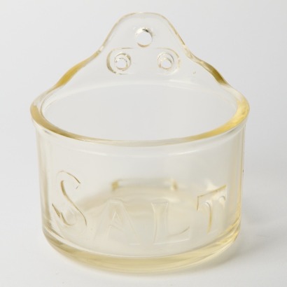 A Vintage Glass Wall Mount Salt Cellar