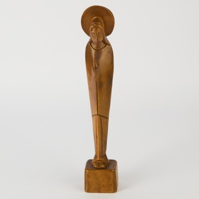 A Vintage Carved Madonna Virgin Mary Statue