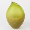 A Matte Green Murano Style Art Glass Vase