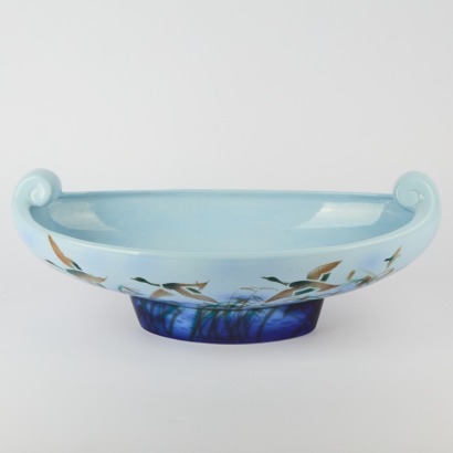 A Large Art Deco Falcon Ware Hand-Painted Centrepiece